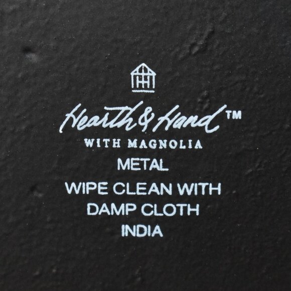 Hearth & Hand Magnolia Wash Your Hands Black White Metal Sign Farmhouse Decor - Picture 6 of 6